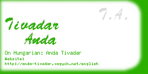 tivadar anda business card